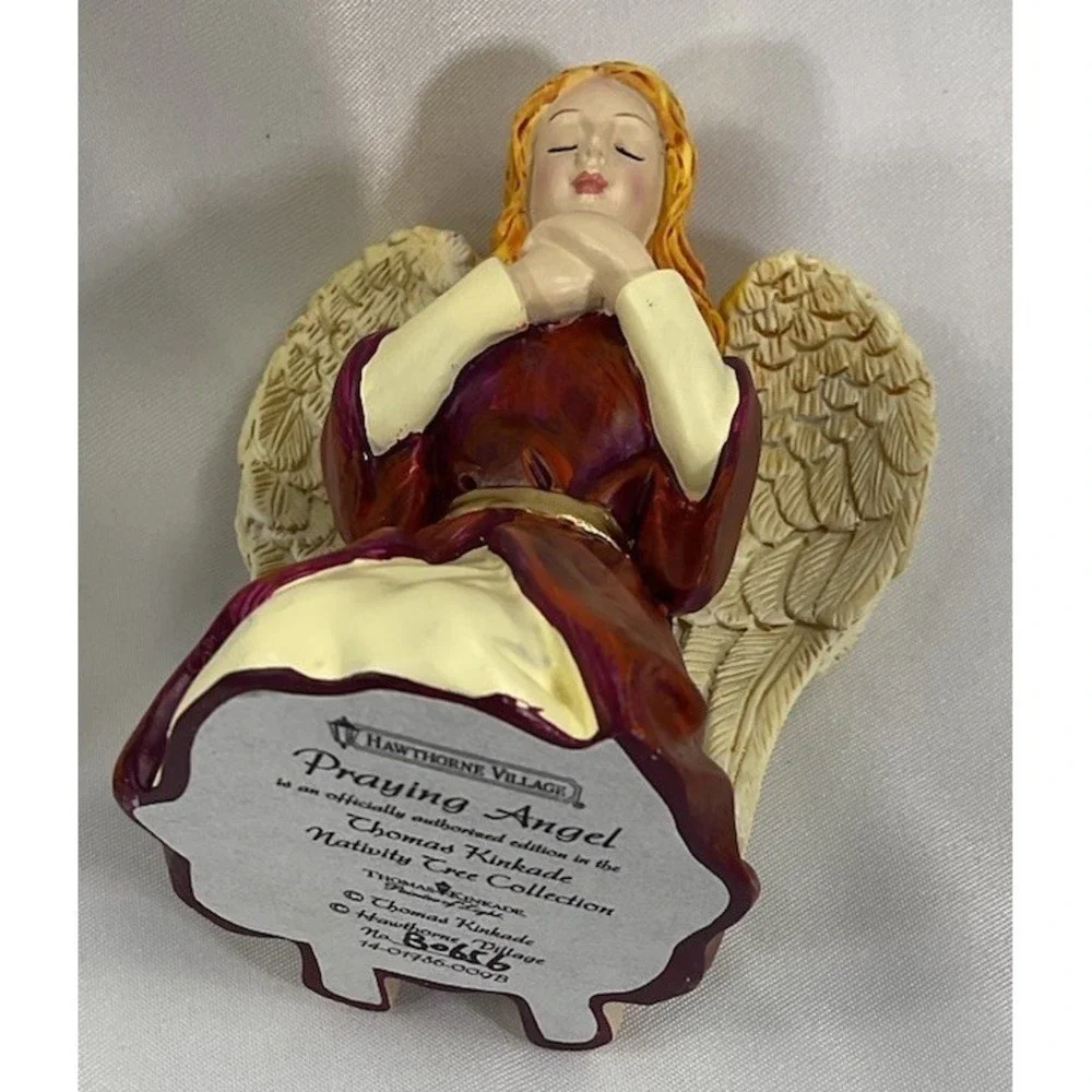 Thomas Kinkade Hawthorne Village Nativity Tree Collection Shepard & Pray Angel